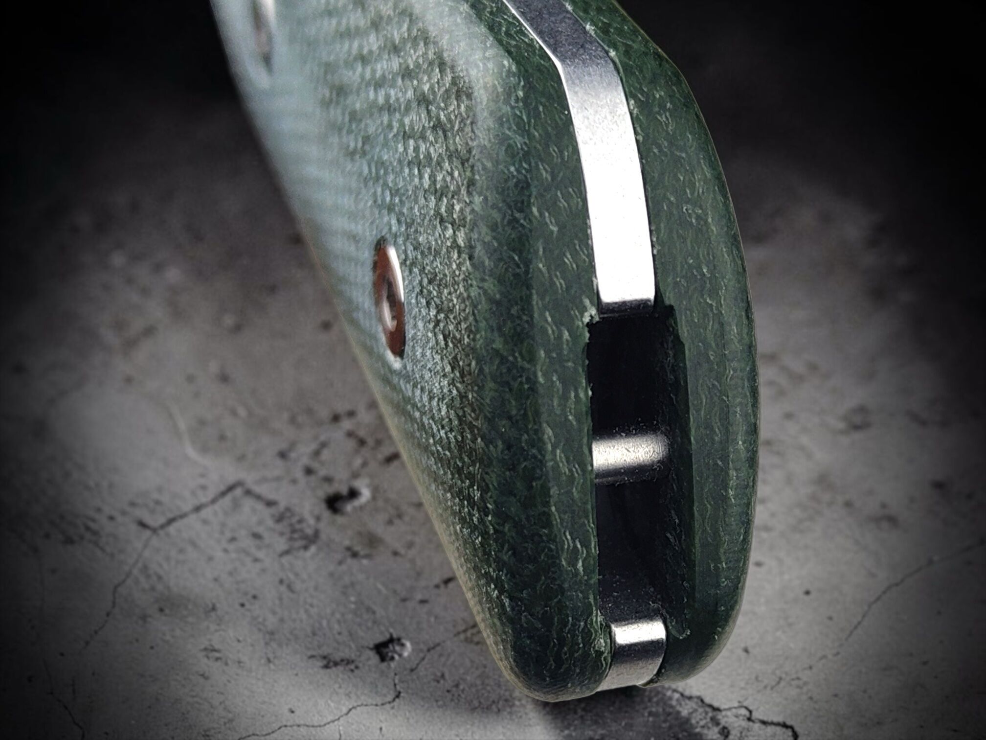Straight Line EDC | BIGGER DIGGER | 14C28N / Green Canvas Micarta – Bild 5
