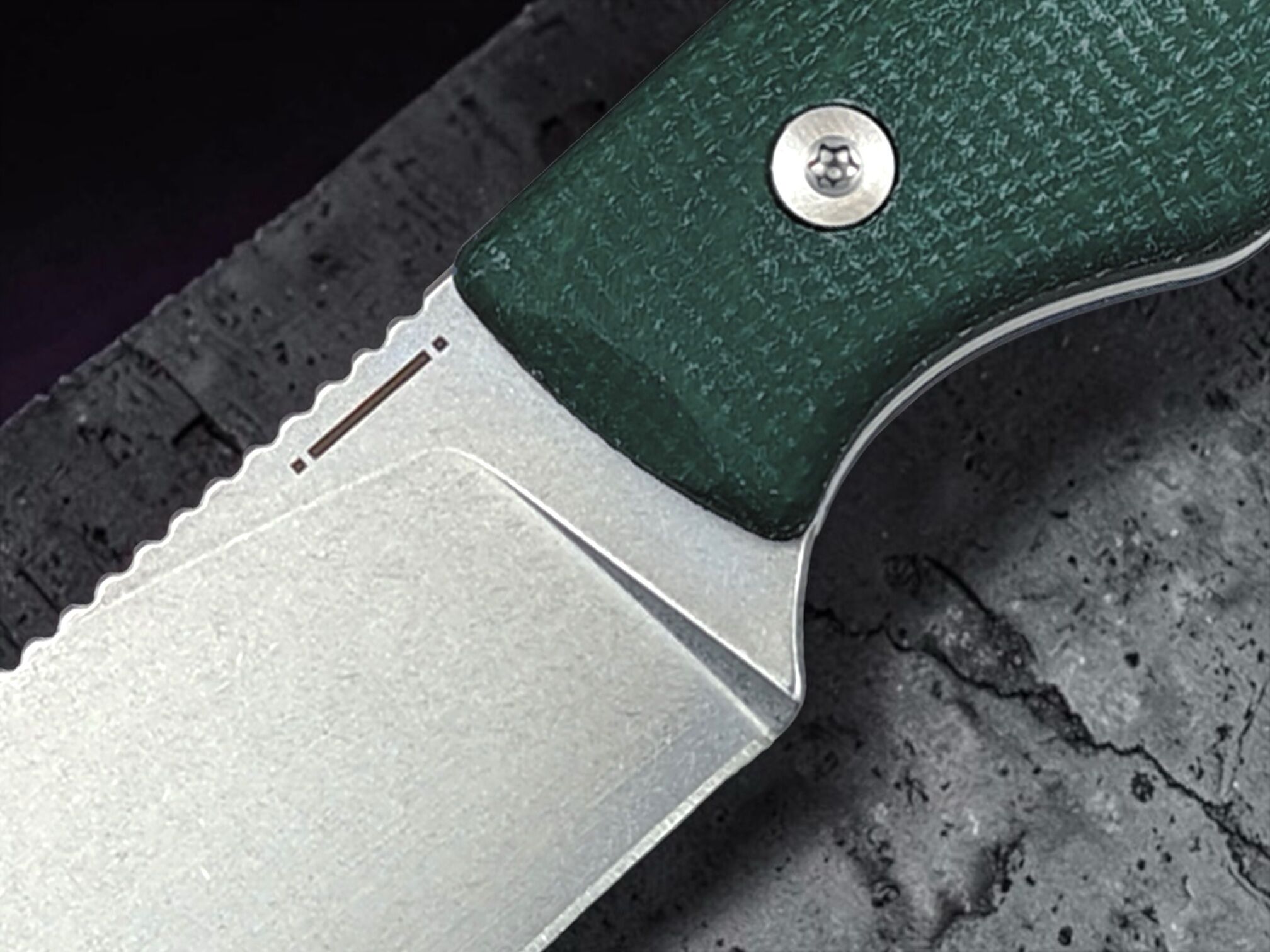 Straight Line EDC | BIGGER DIGGER | 14C28N / Green Canvas Micarta – Bild 6