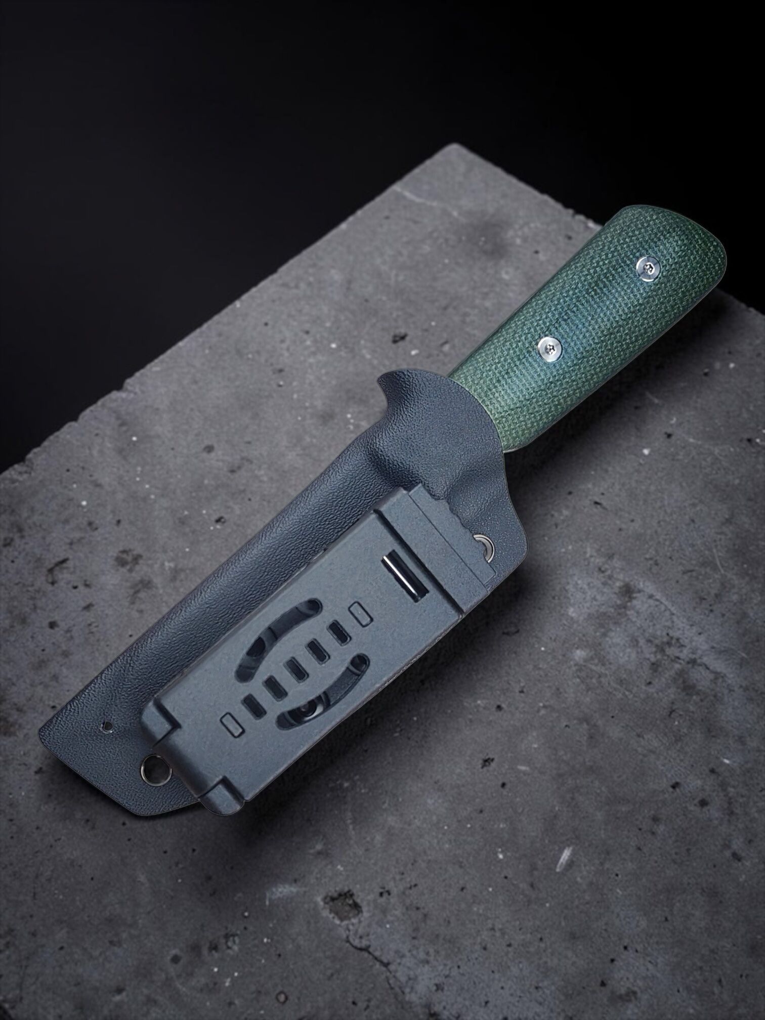 Straight Line EDC | BIGGER DIGGER | 14C28N / Green Canvas Micarta – Bild 3