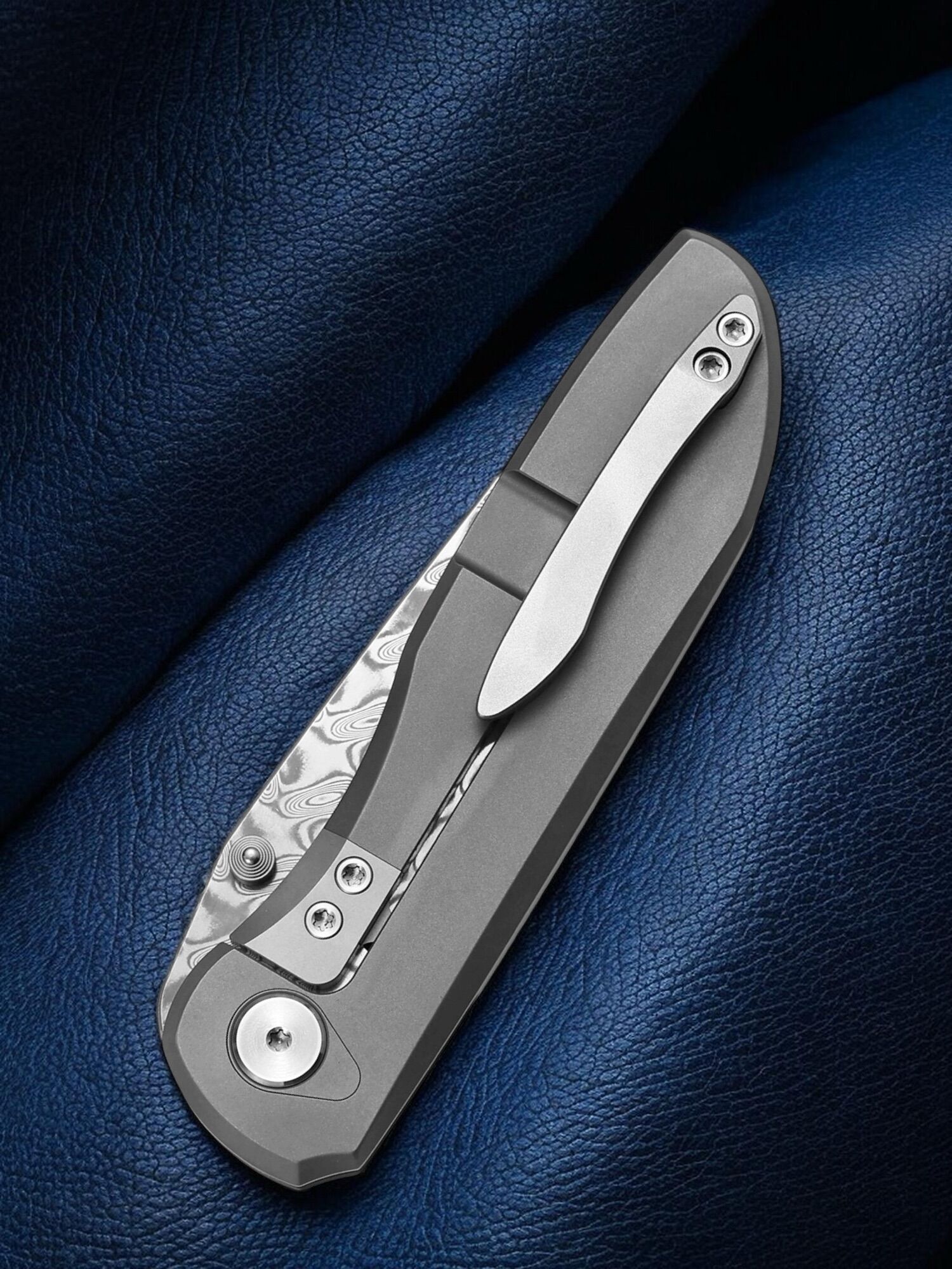 Vanguard Knives | Cheetah Integral | VG-10 Damascus & Gray Titanium - Image 5