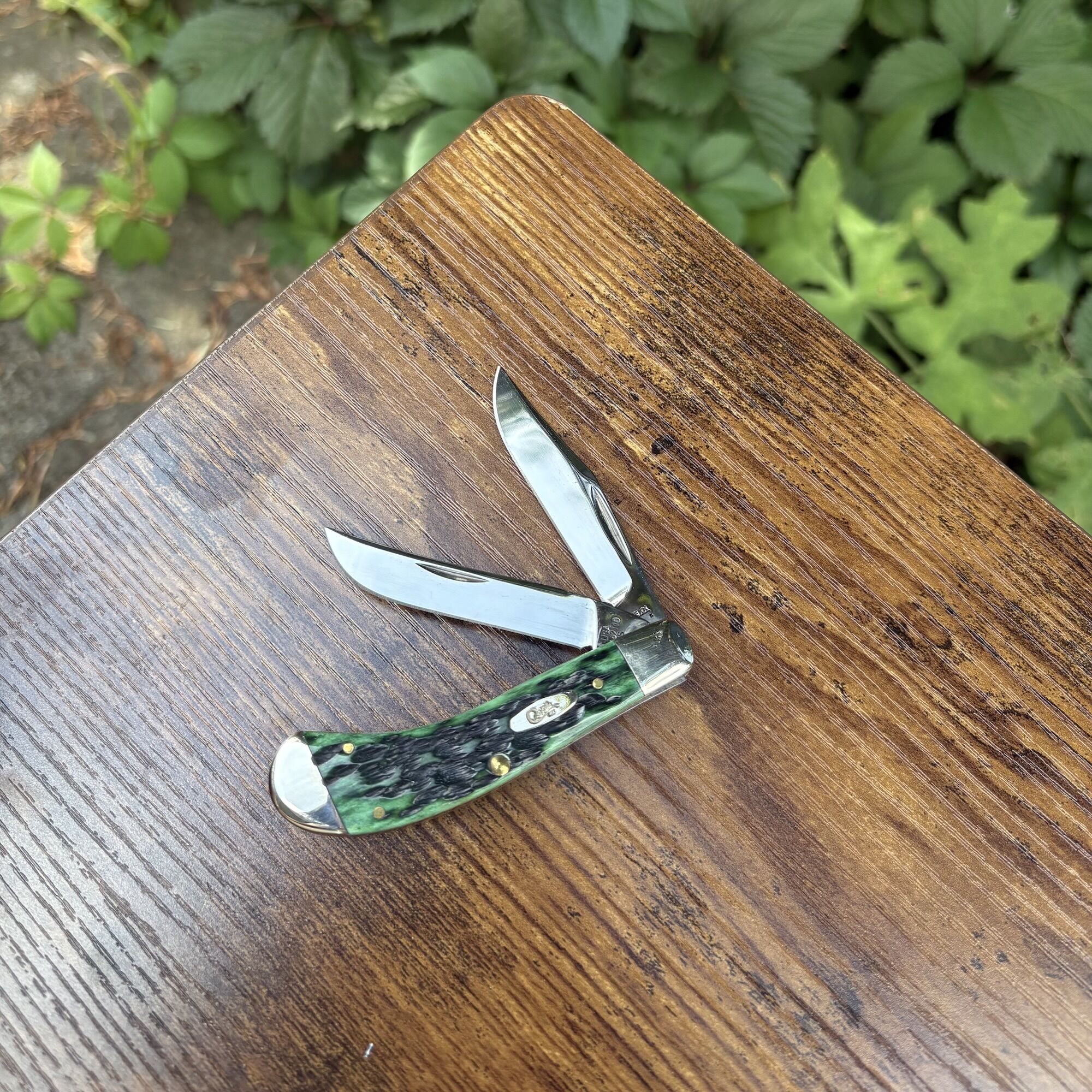 CASE KNIVES | SADDLEHORN BERMUDA GREEN 2 LAME | Horn