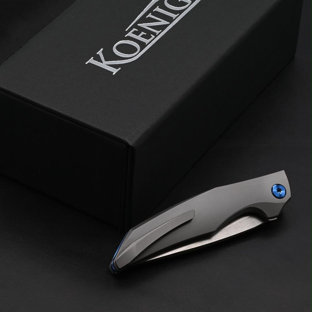 Koenig Knives | XENON | TFG Exclusive Blue Hardware Edition (Linerlock) - PREORDER - Image 4