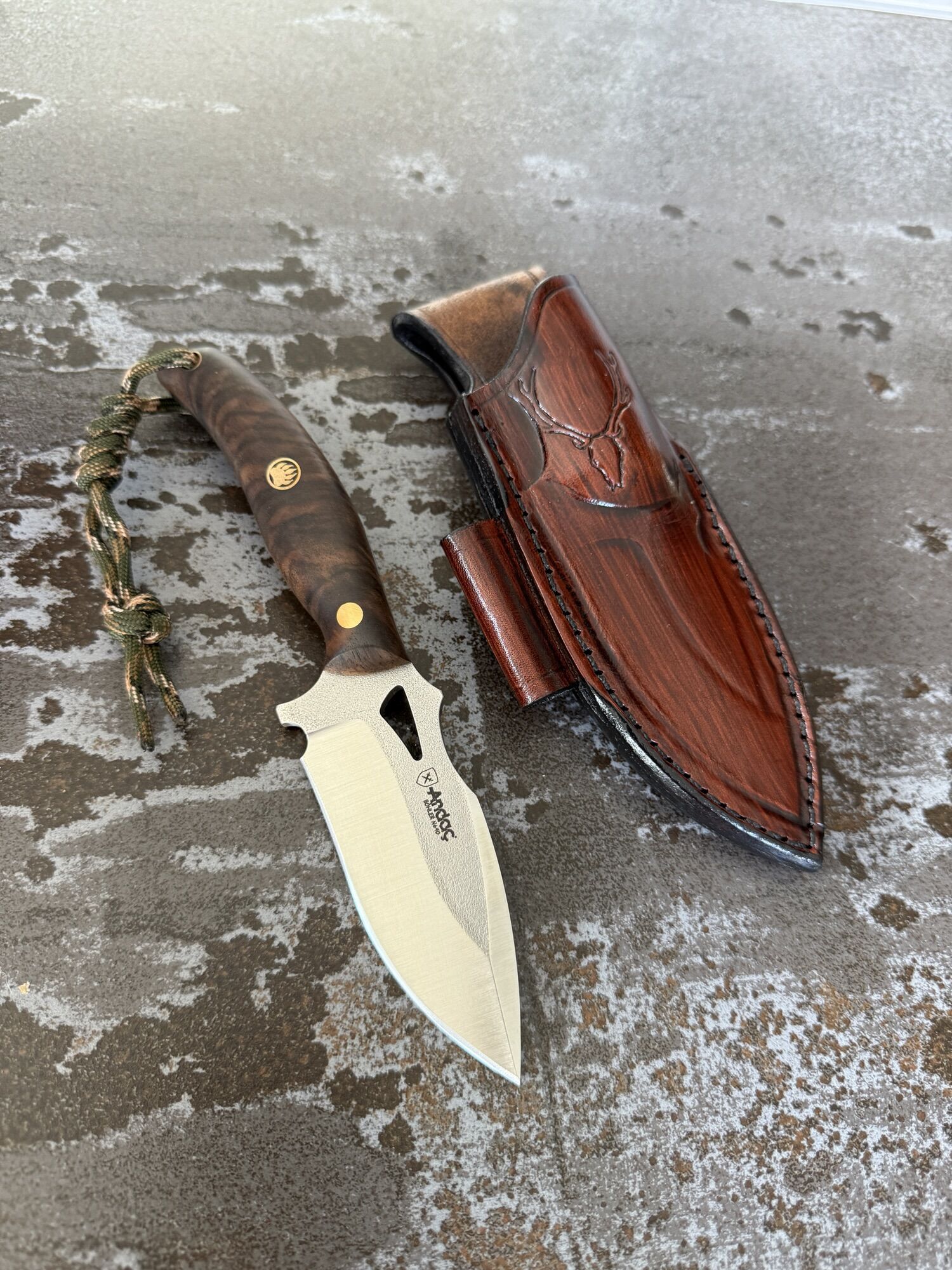 Andaç Bıçak | HAWK TFG EDITION | N690 / Walnut burl handle - Image 2