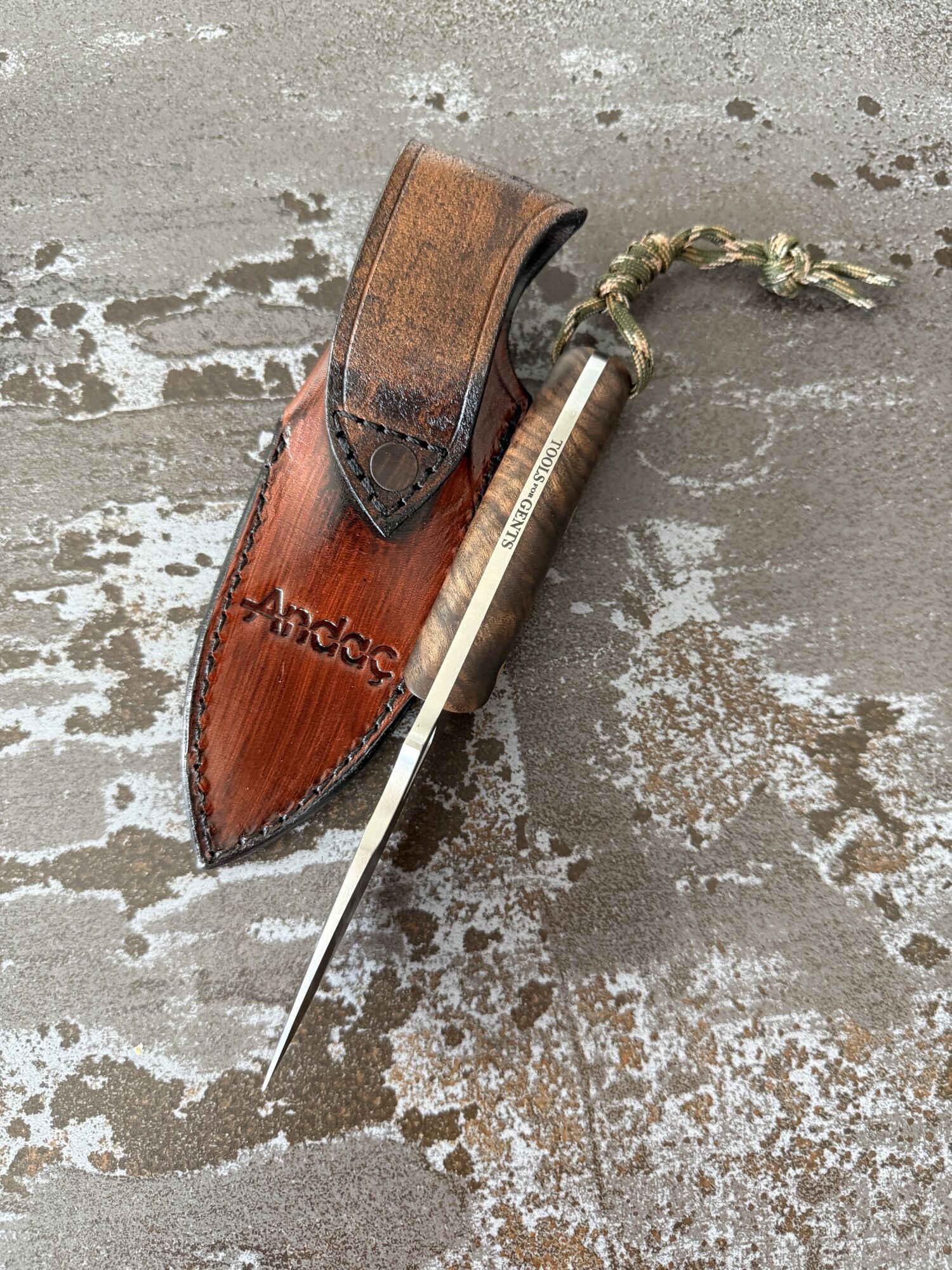 Andaç Bıçak | HAWK TFG EDITION | N690 / Walnut burl handle - Image 3