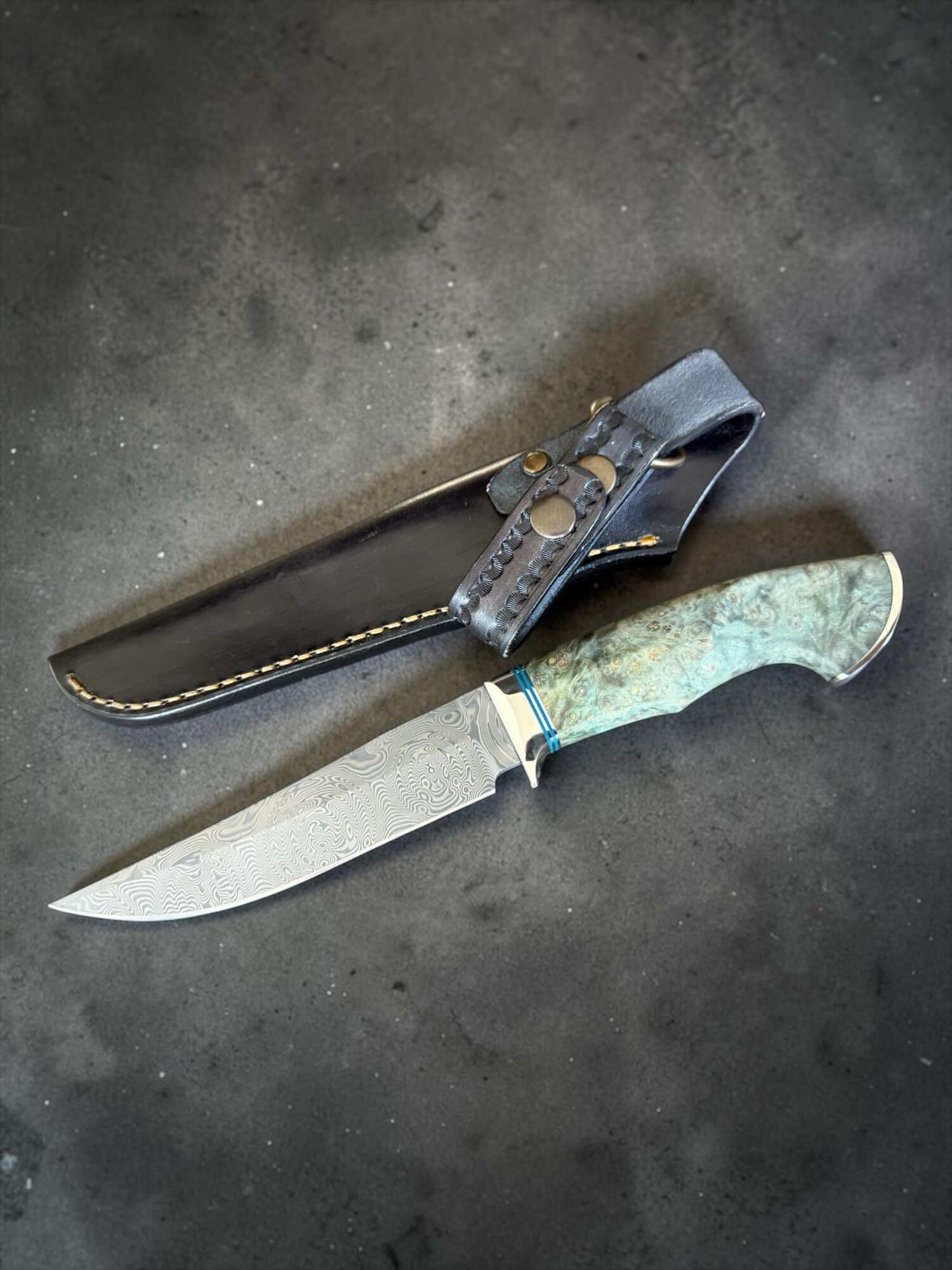 Tokaba Knives Türkiye - Custom Modell - Damascus / Amboyna Wood (#11) - Image 2