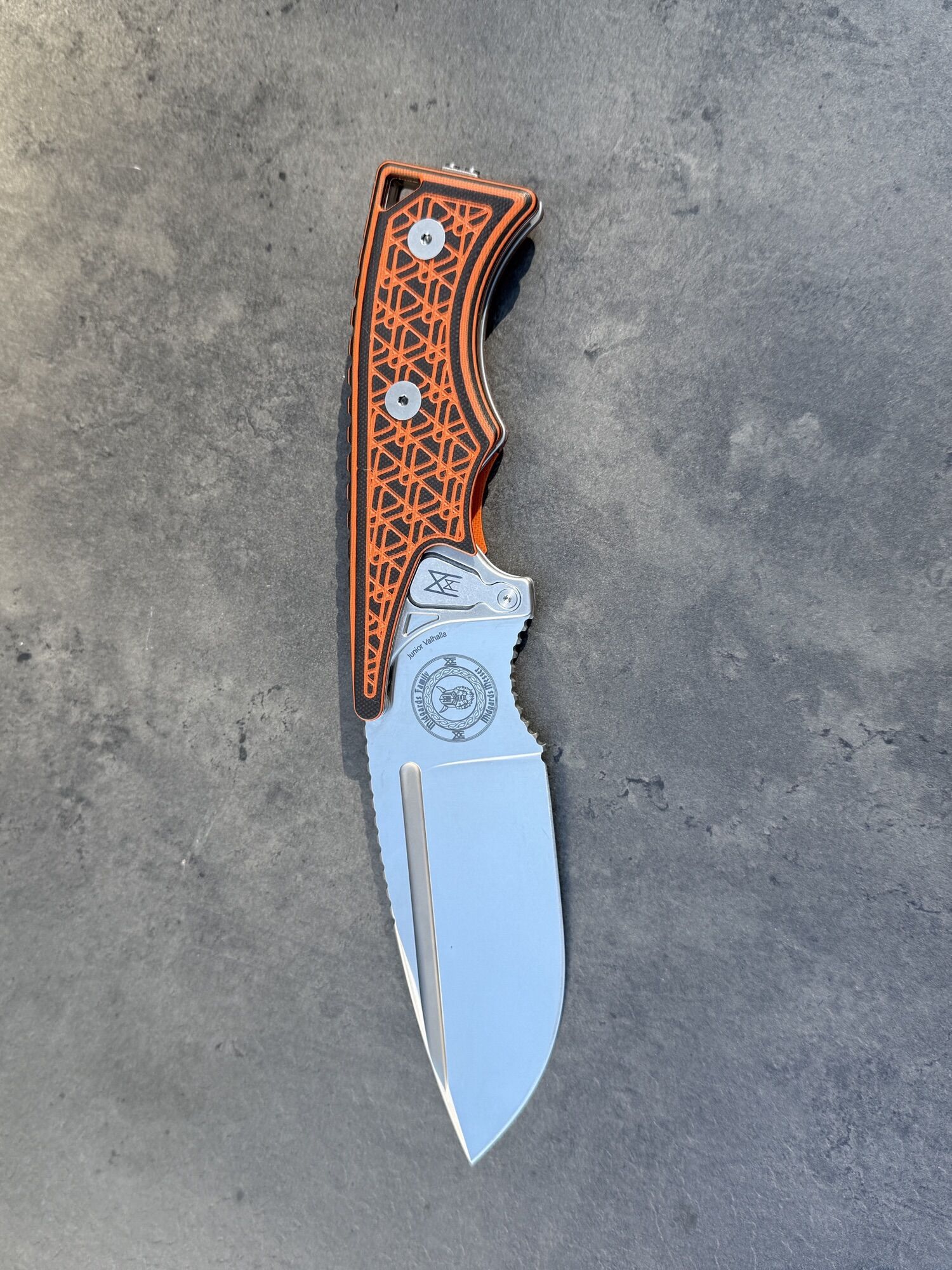 Midgards-Messer | JUNIOR VALHALLA | G10 Schwarz/Orange & Hybrid Cryo - Limitiert xx/50 - VORBESTELLUNG – Bild 2