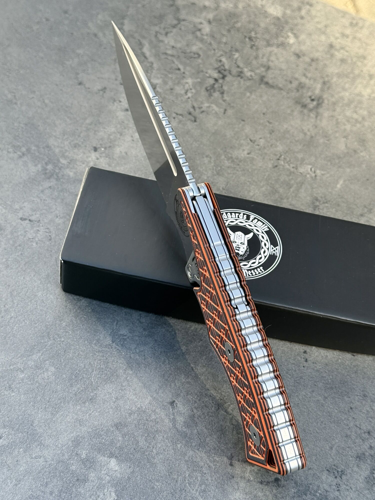 Midgards-Messer | JUNIOR VALHALLA | G10 Schwarz/Orange & Hybrid Cryo - Limitiert xx/50 - VORBESTELLUNG – Bild 6