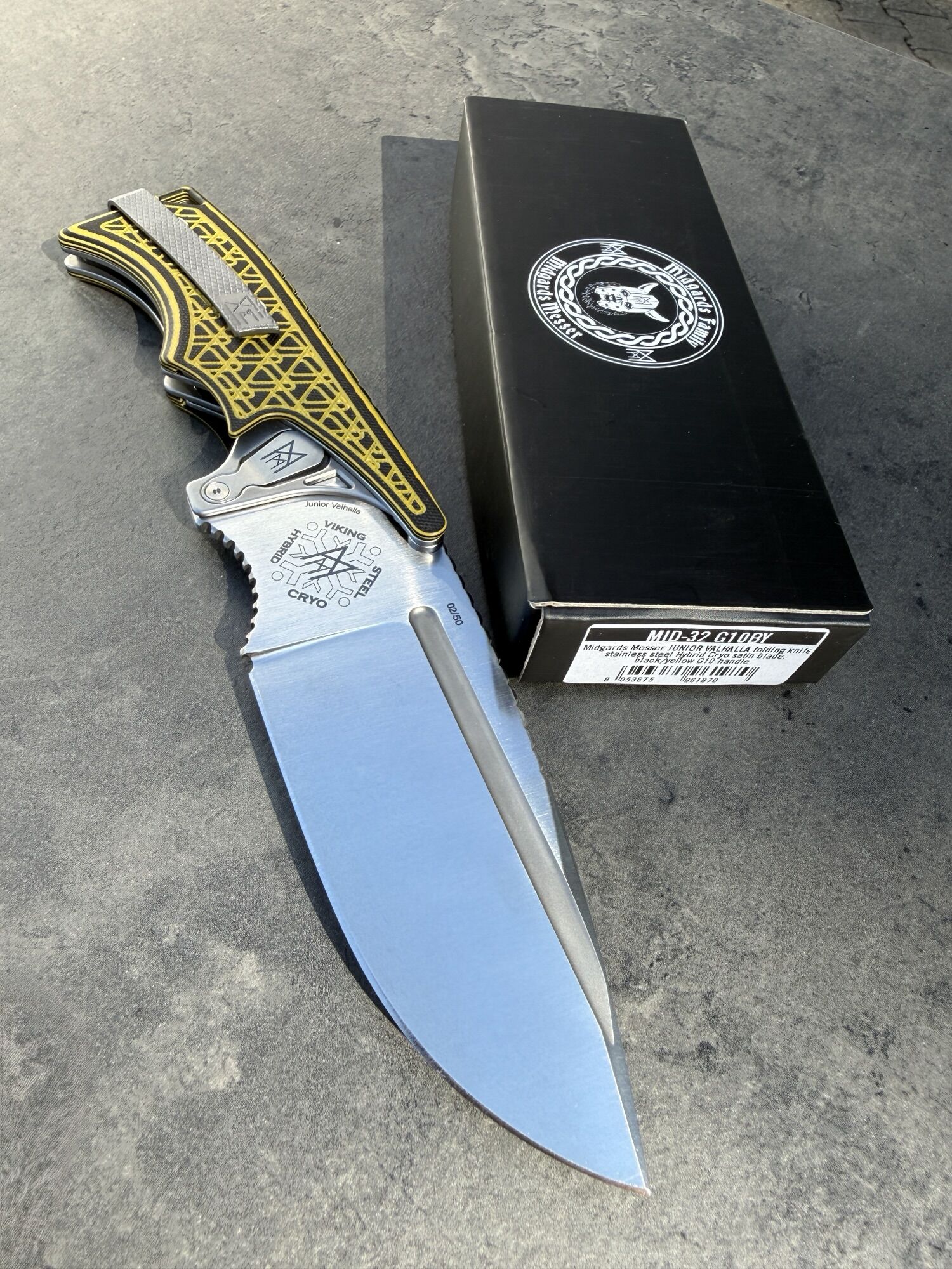 Midgards-Messer | JUNIOR VALHALLA | G10 Schwarz/ Gelb & Hybrid Cryo - Limitiert xx/50 - VORBESTELLUNG – Bild 2