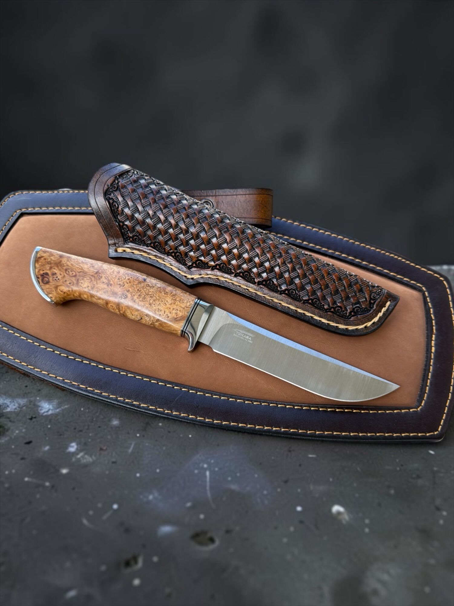 Tokaba Knives Türkiye - Custom Modell - BM390MC / Amboyna Wood (#35) – Bild 2