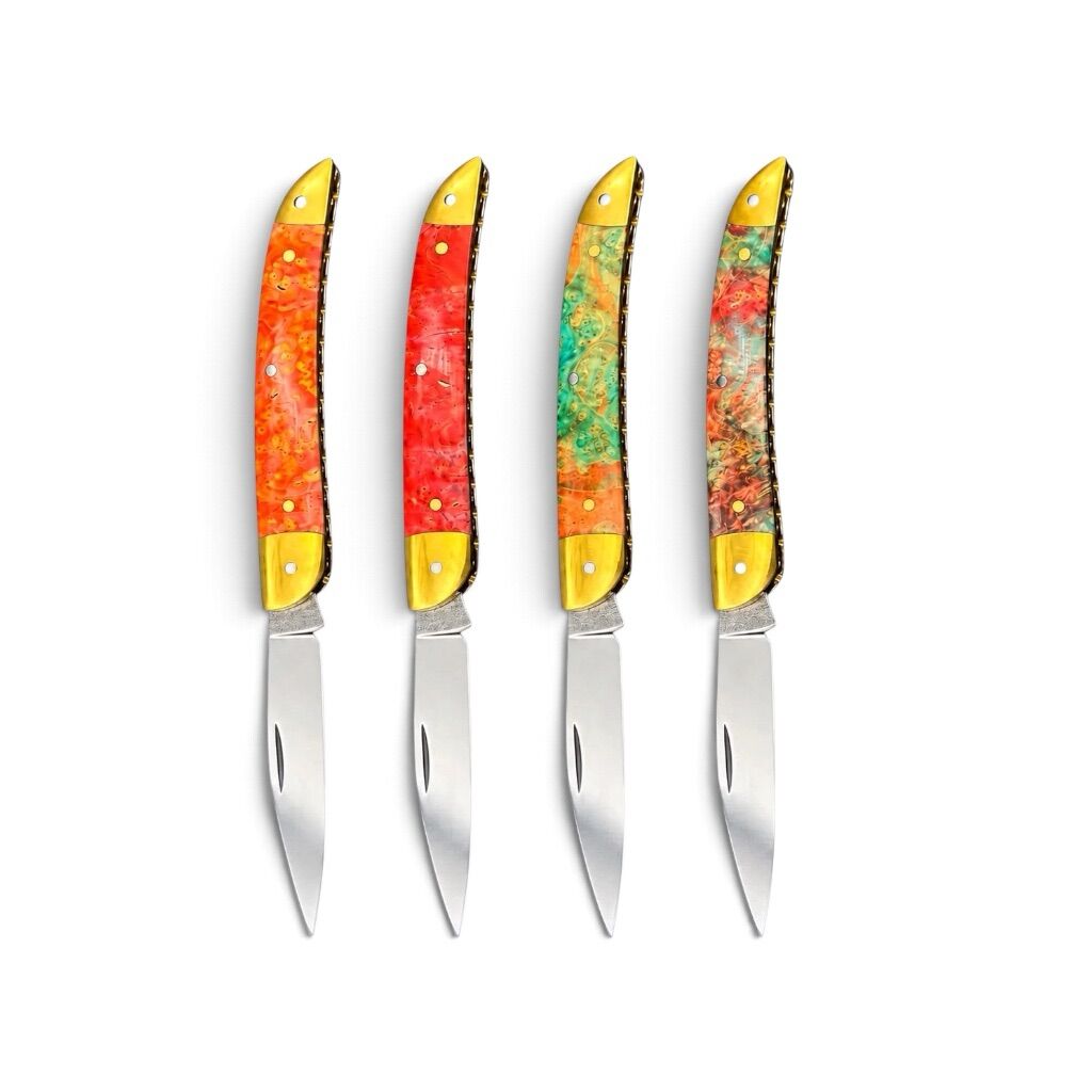 TFG | K.M.A. MASTER WORK Ince | Inlay – Burl | Hand Finished Guilloché - Slipjoint N690 Semi Mirror Polish