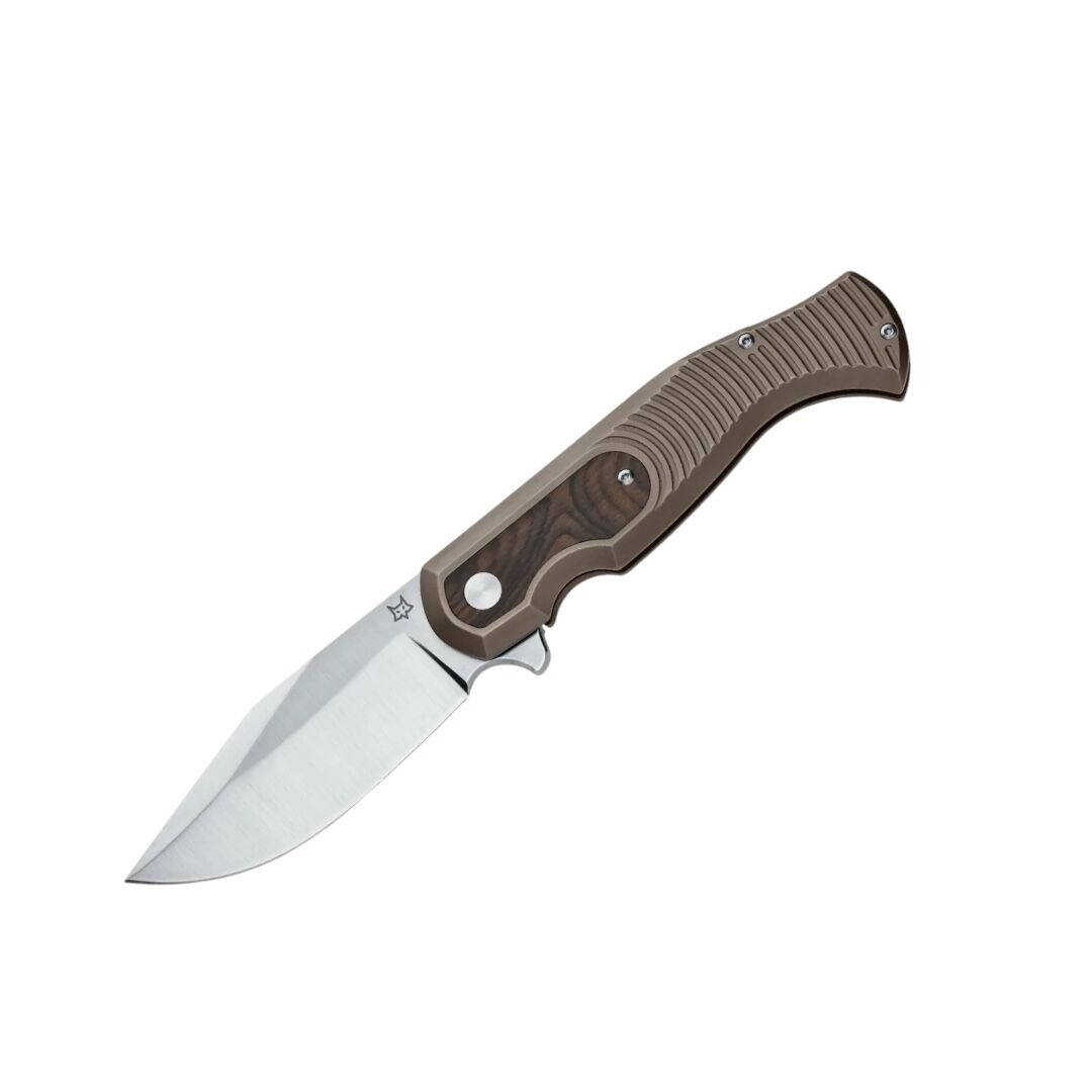 Fox Knives EASTWOOD TIGER design by Gudy Van Poppel - S90V / Titan / Ziricote / Framelock