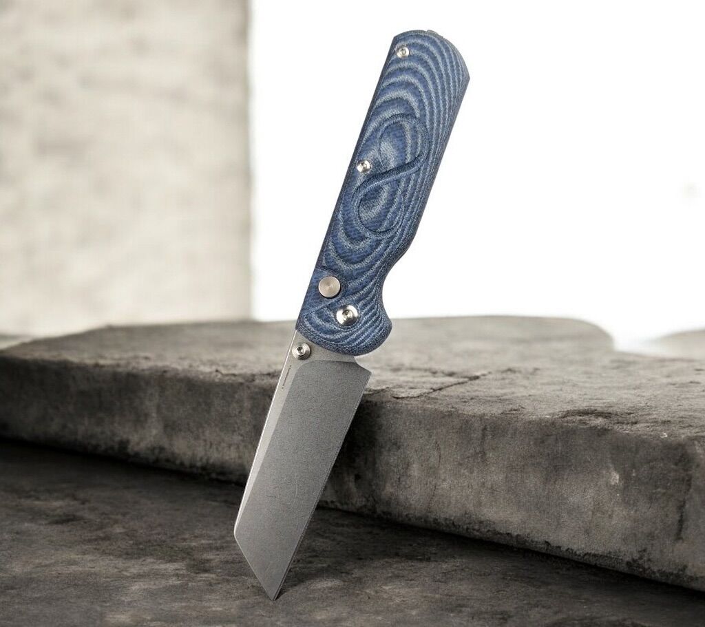 Straight Line EDC | ROX | Denim Canvas Micarta - M390 - Image 2
