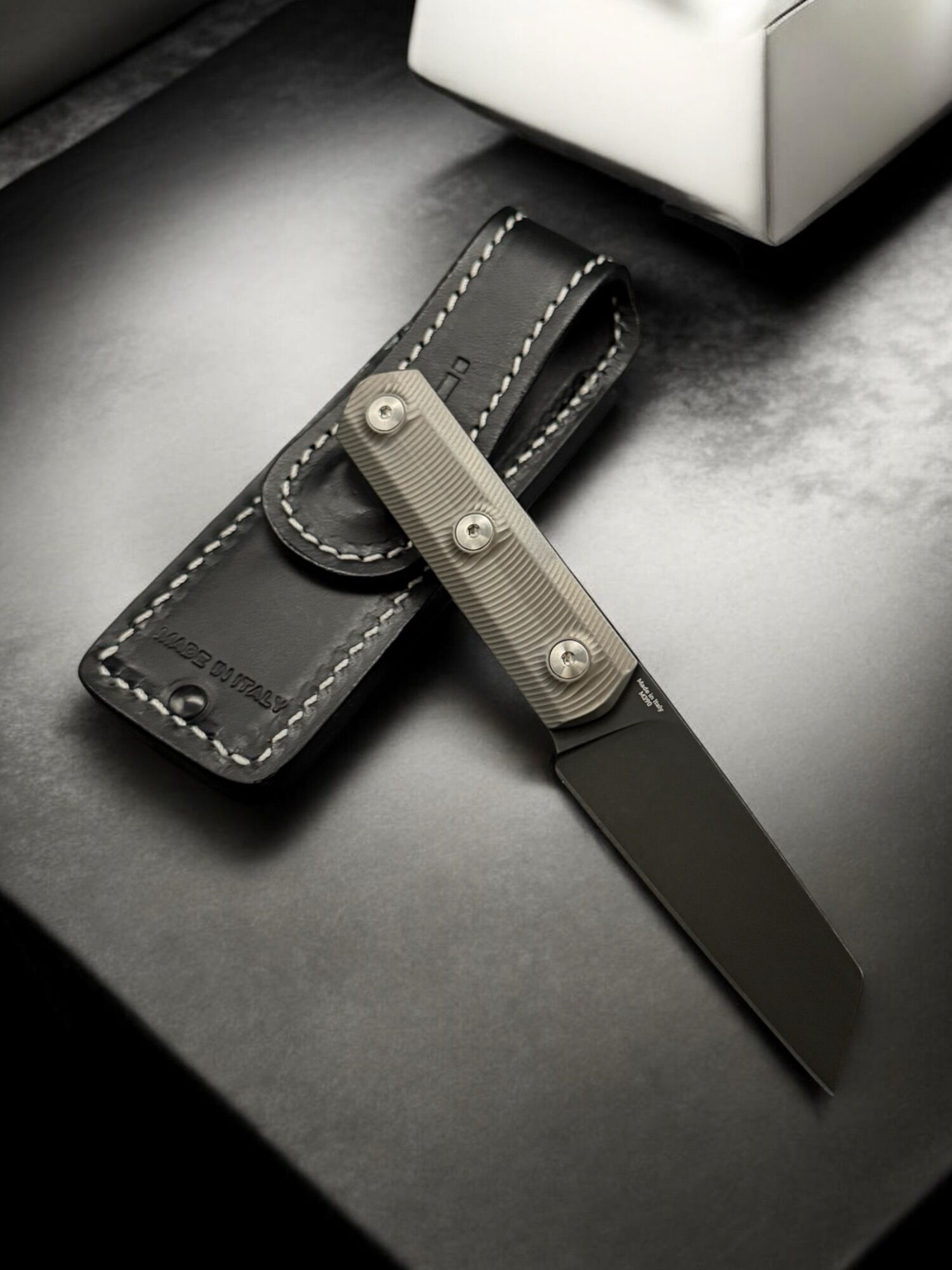 Straight Line EDC | ERNY | Black PVD M390 /Titanium-bronze - Designed by Igor Bortolussi - Image 2