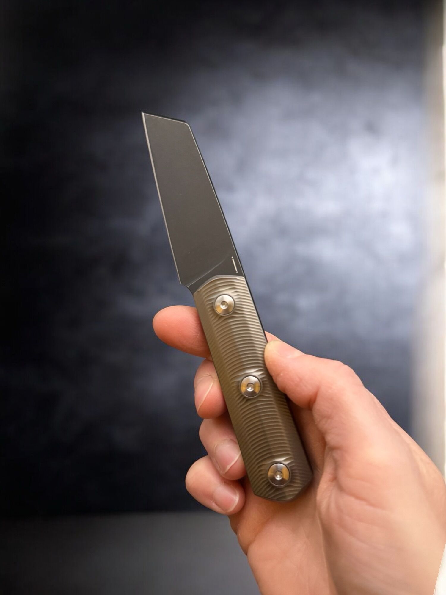 Straight Line EDC | ERNY | Black PVD M390 /Titanium-bronze - Designed by Igor Bortolussi - Image 6