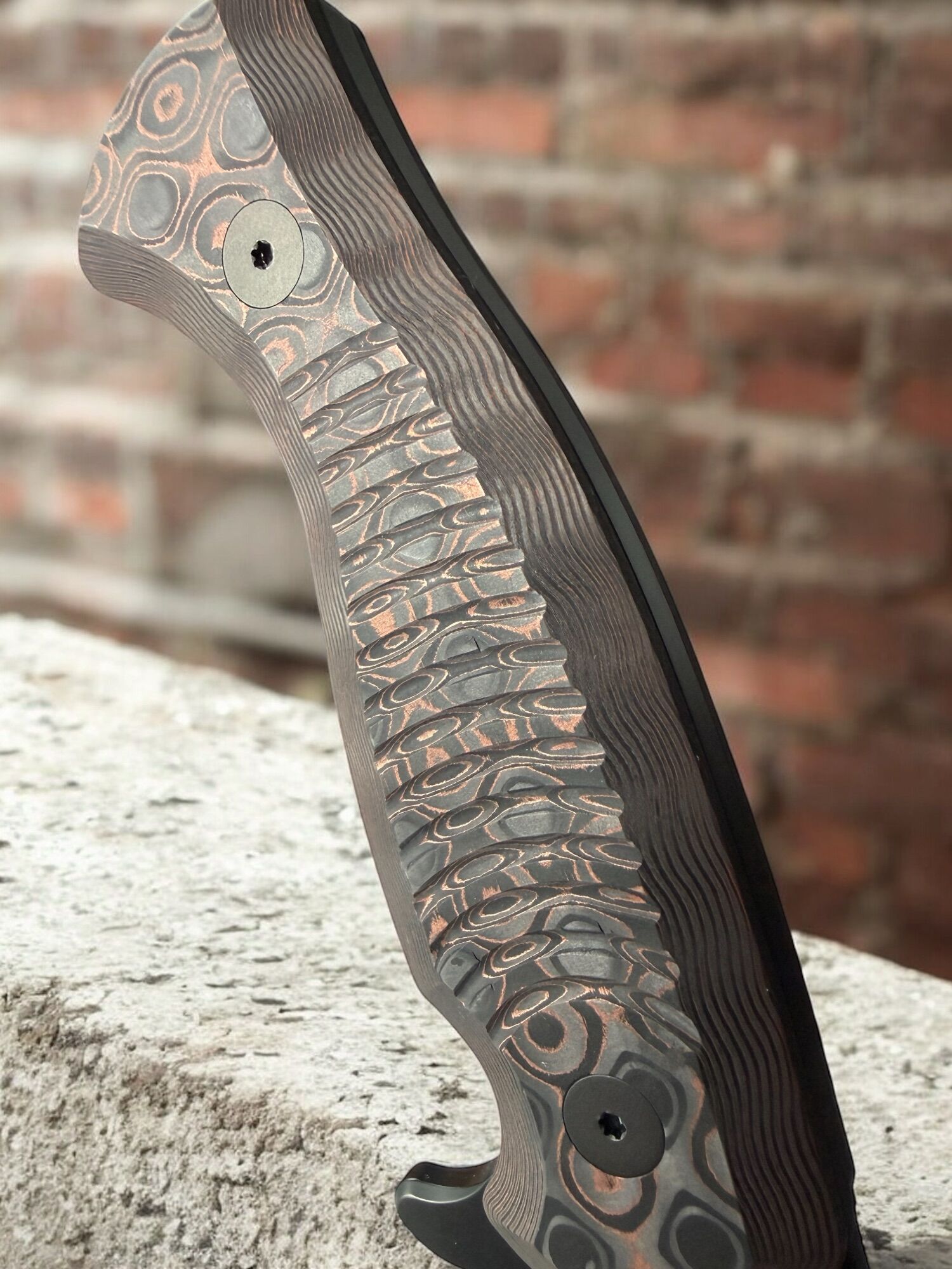 Fox Knives | EASTWOOD TIGER | Fixed - Elmax PVD / Fat Carbon (Uni Cooper) XX/12 LIMITED TFG EDITION - GvP Design - Image 4