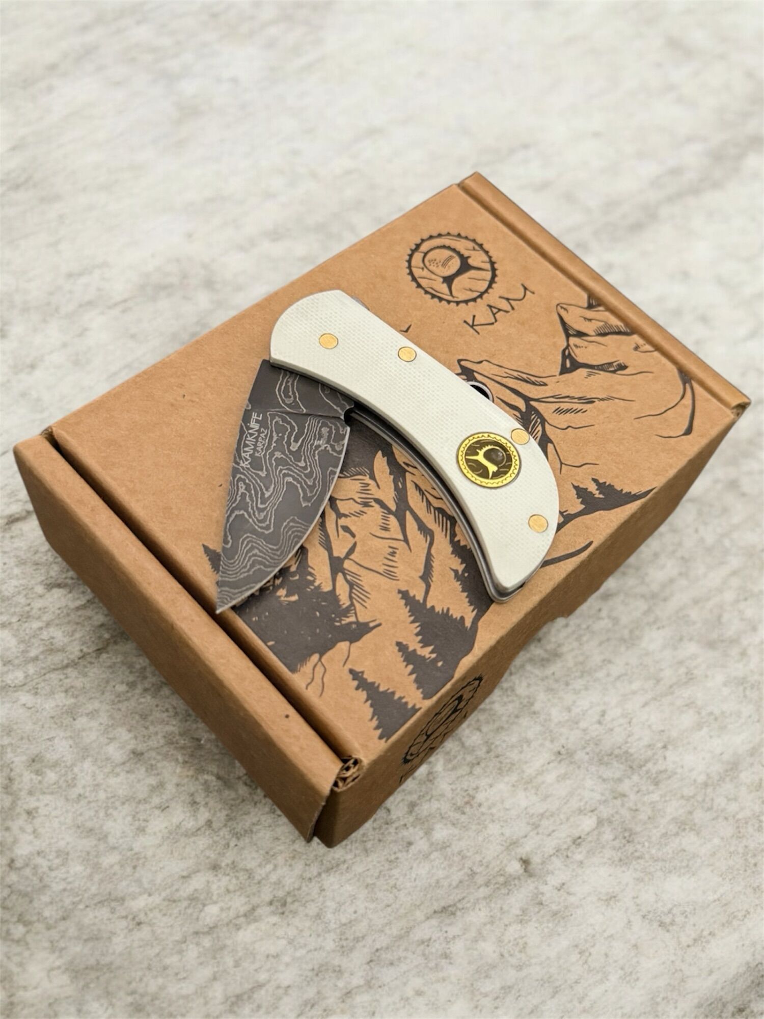 KAM KNIFE | MODEL KARPAZ DAMAST | Damast & G10 – Bild 4