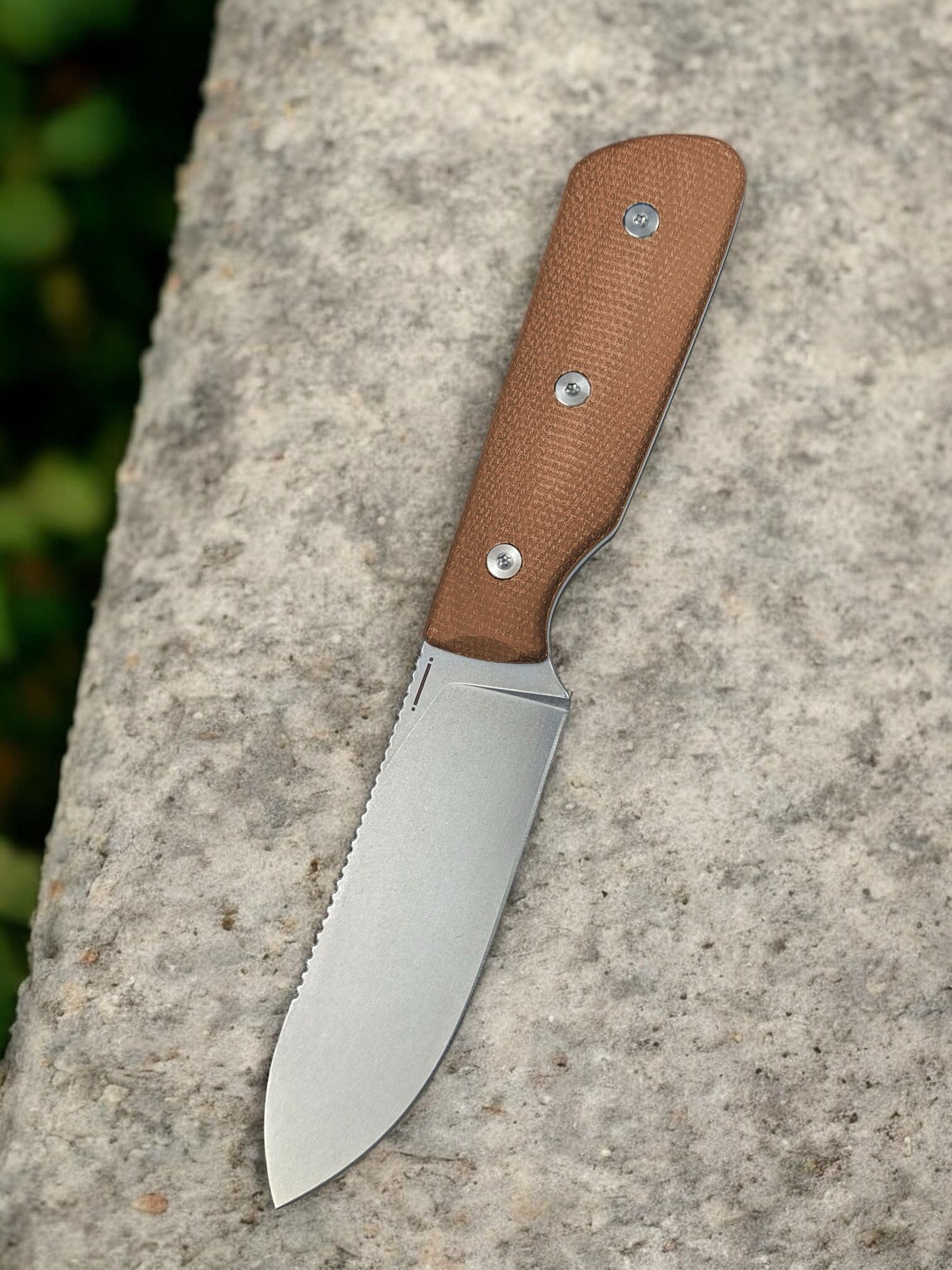 Straight Line EDC | BIGGER DIGGER | 14C28N / Natural Canvas Micarta - Image 2