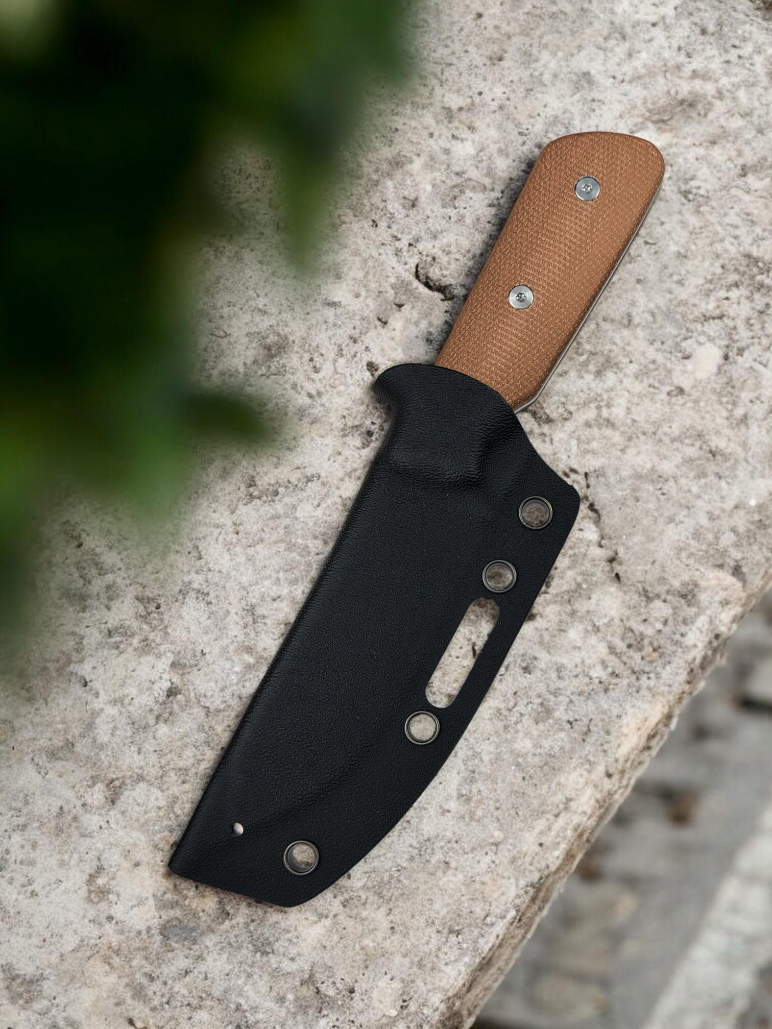 Straight Line EDC | BIGGER DIGGER | 14C28N / Natural Canvas Micarta - Image 6