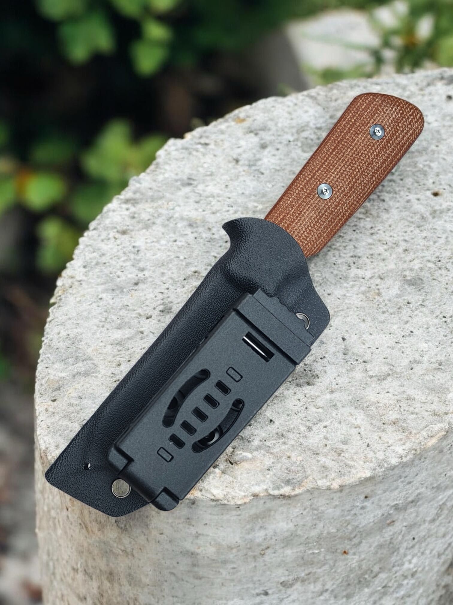 Straight Line EDC | BIGGER DIGGER | 14C28N / Natural Canvas Micarta - Image 7