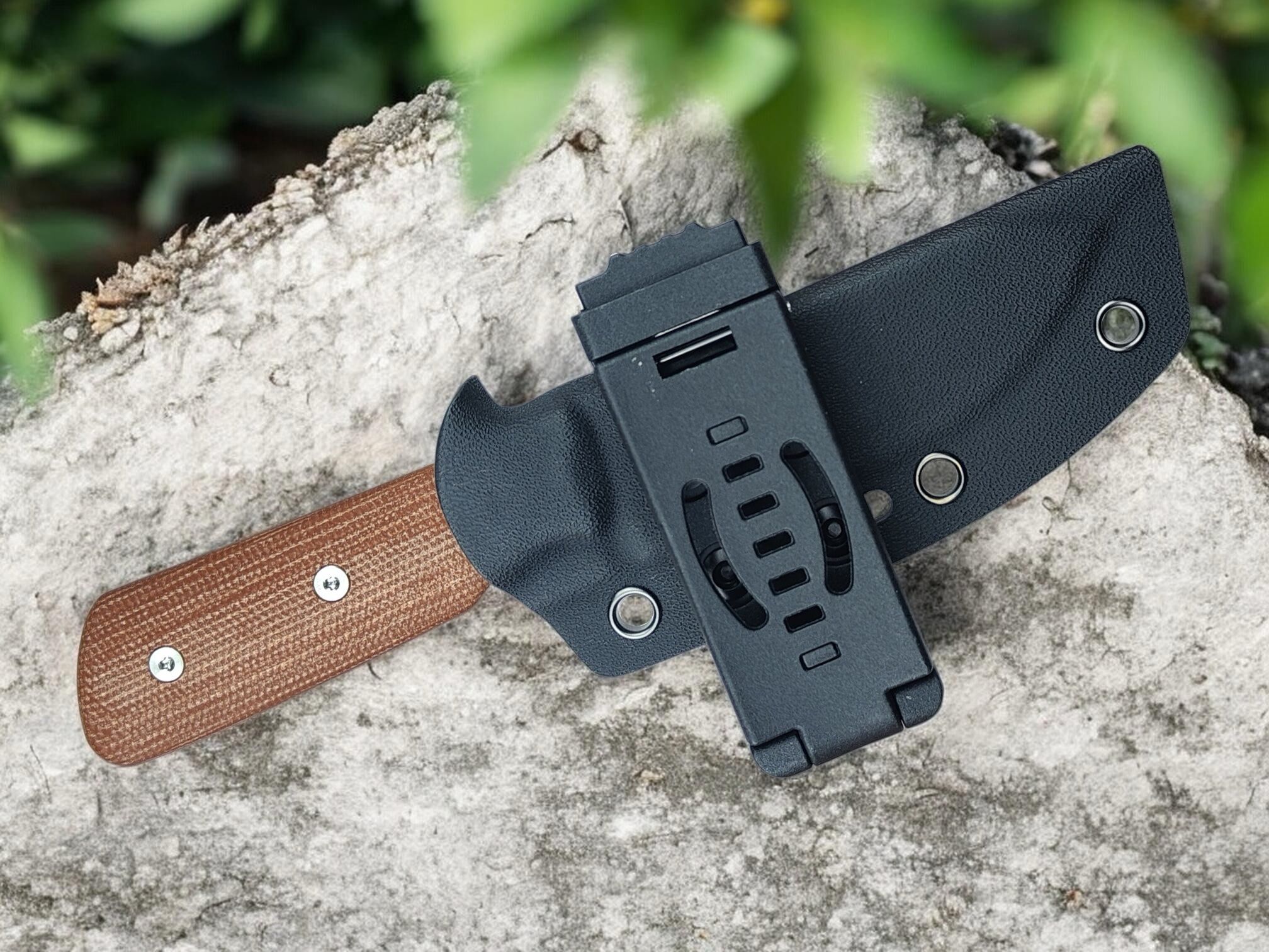Straight Line EDC | BIGGER DIGGER | 14C28N / Natural Canvas Micarta - Image 4