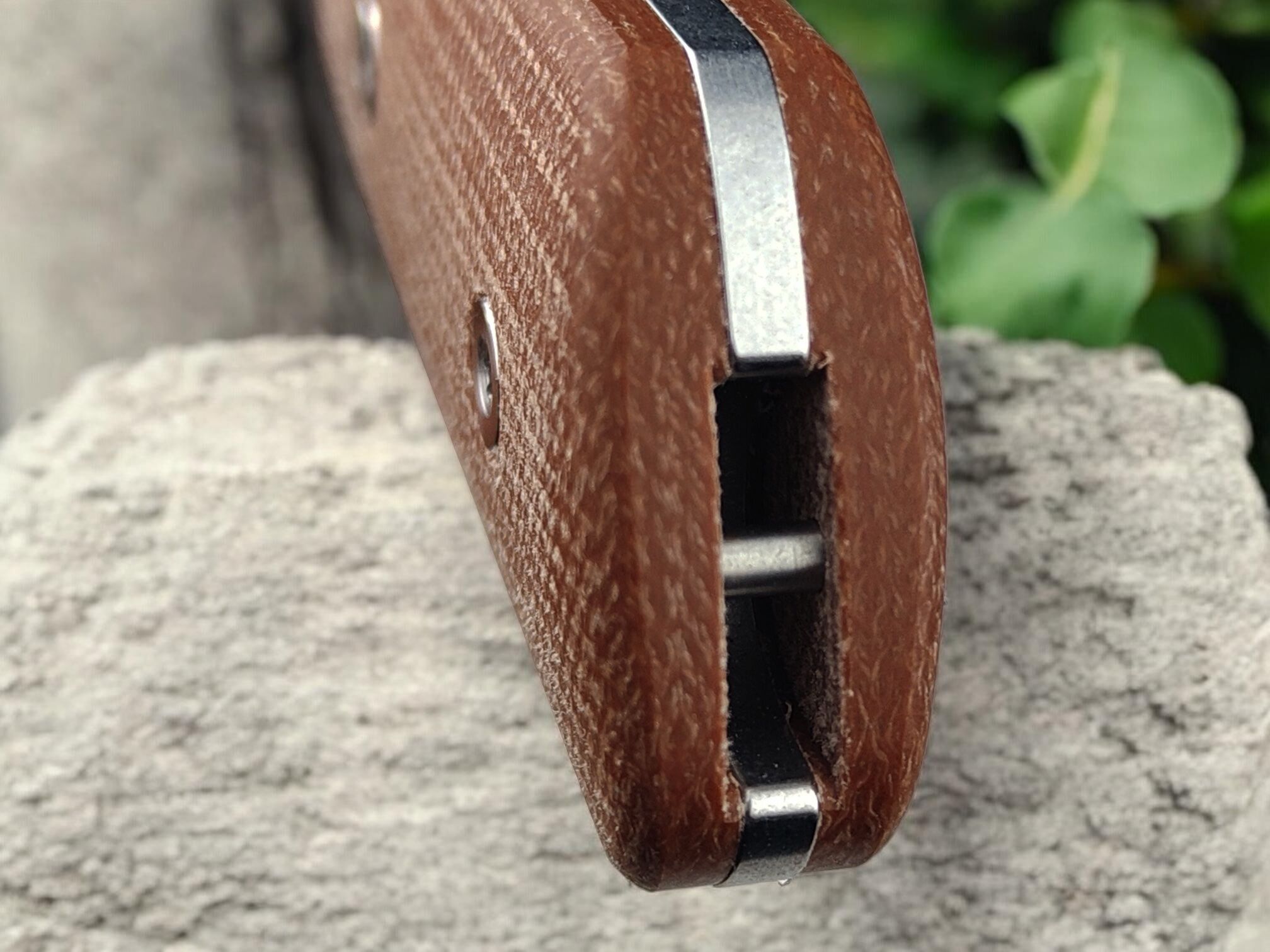 Straight Line EDC | BIGGER DIGGER | 14C28N / Natural Canvas Micarta - Image 5