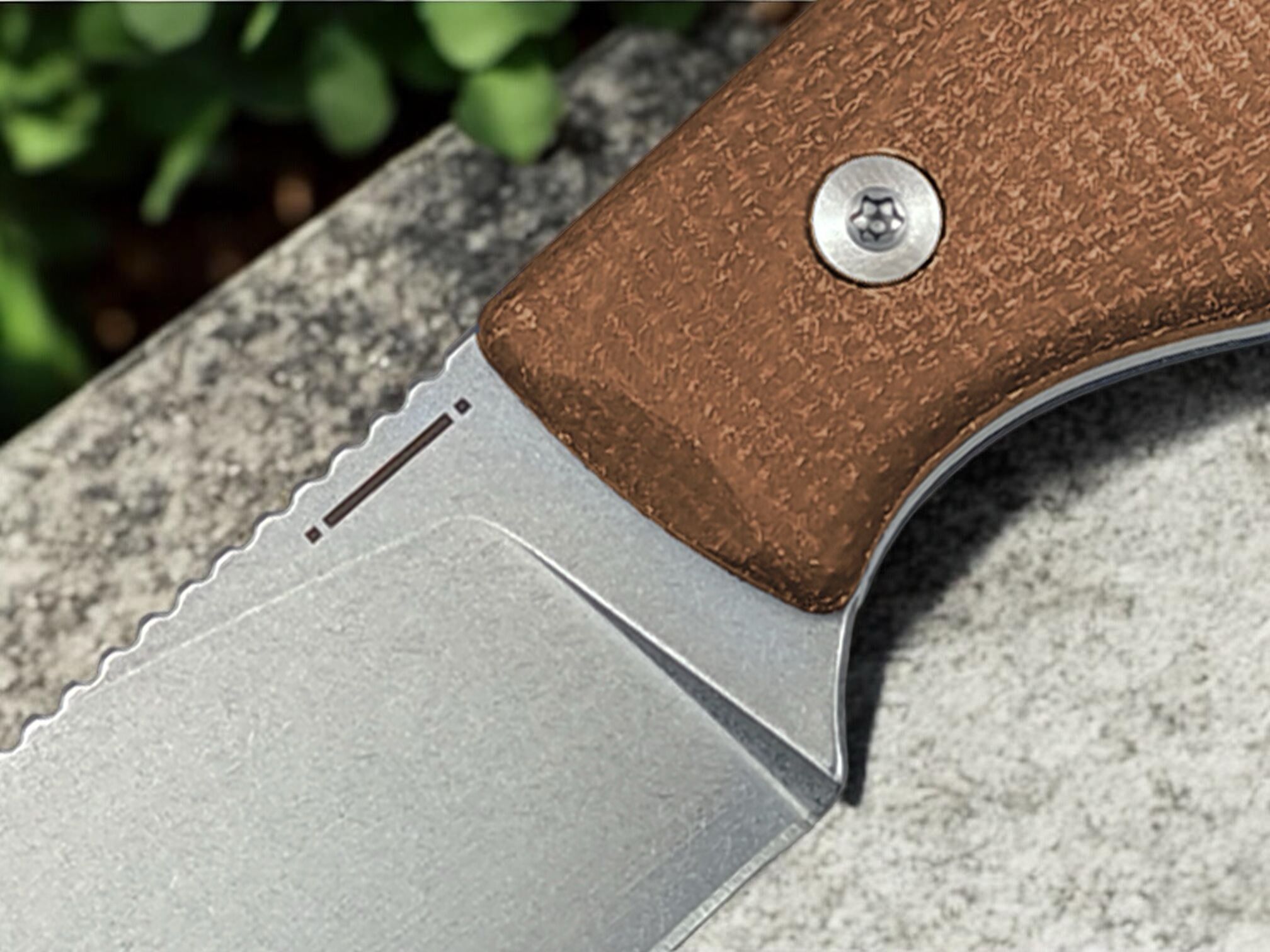Straight Line EDC | BIGGER DIGGER | 14C28N / Natural Canvas Micarta - Image 3
