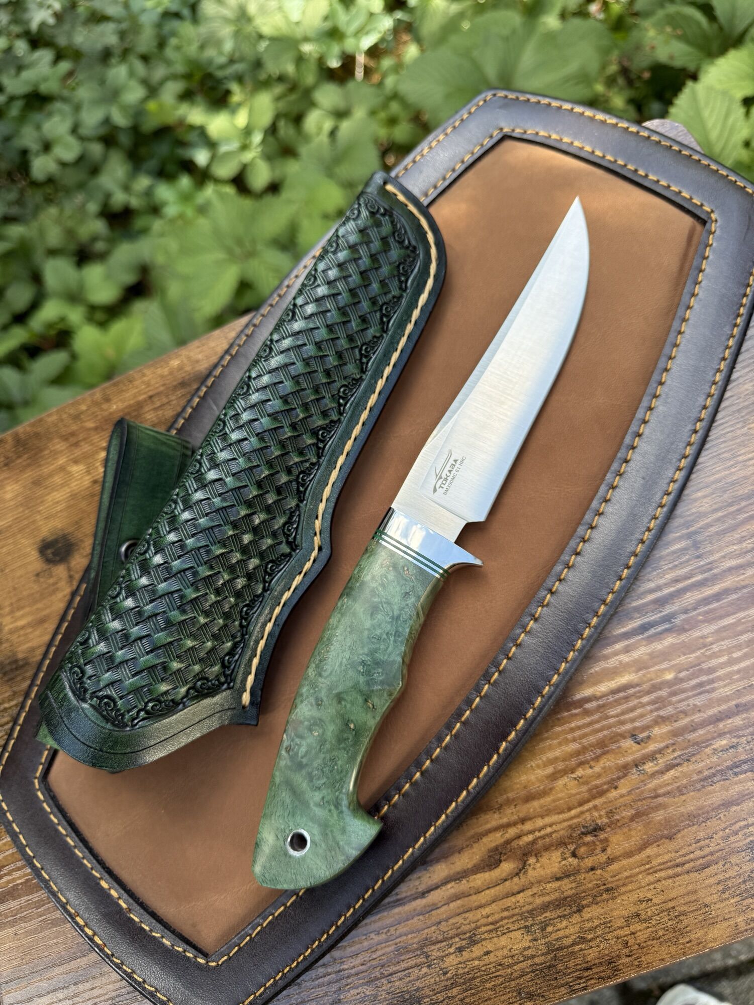 Tokaba Knives Türkiye - Custom Modell - BM390MC / Amboyna Wood (#27) – Bild 3