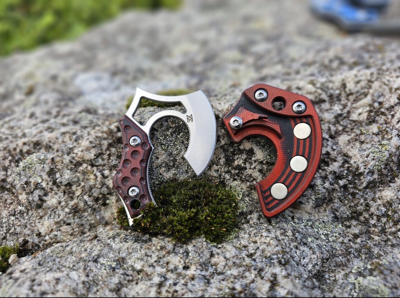 Midgards-Messer EDC NORI NANO V2 G10 red Mini Axe Böhler N690 - Image 24