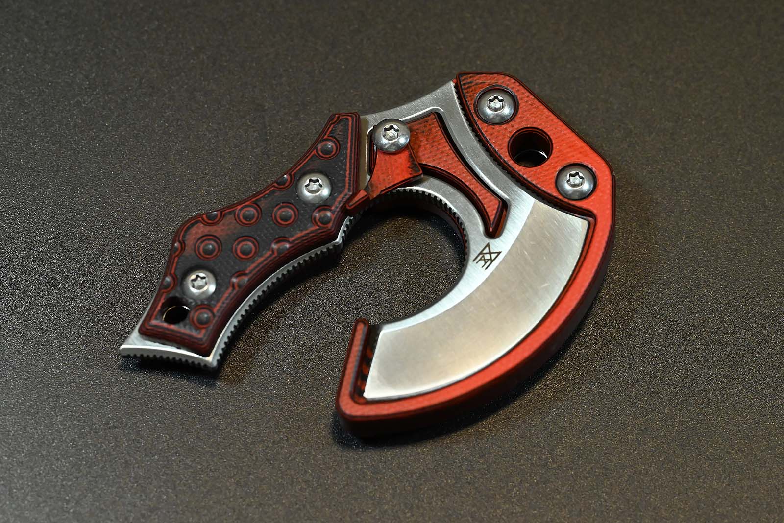 Midgards-Messer EDC NORI NANO V2 G10 red Mini Axe Böhler N690 - Image 3