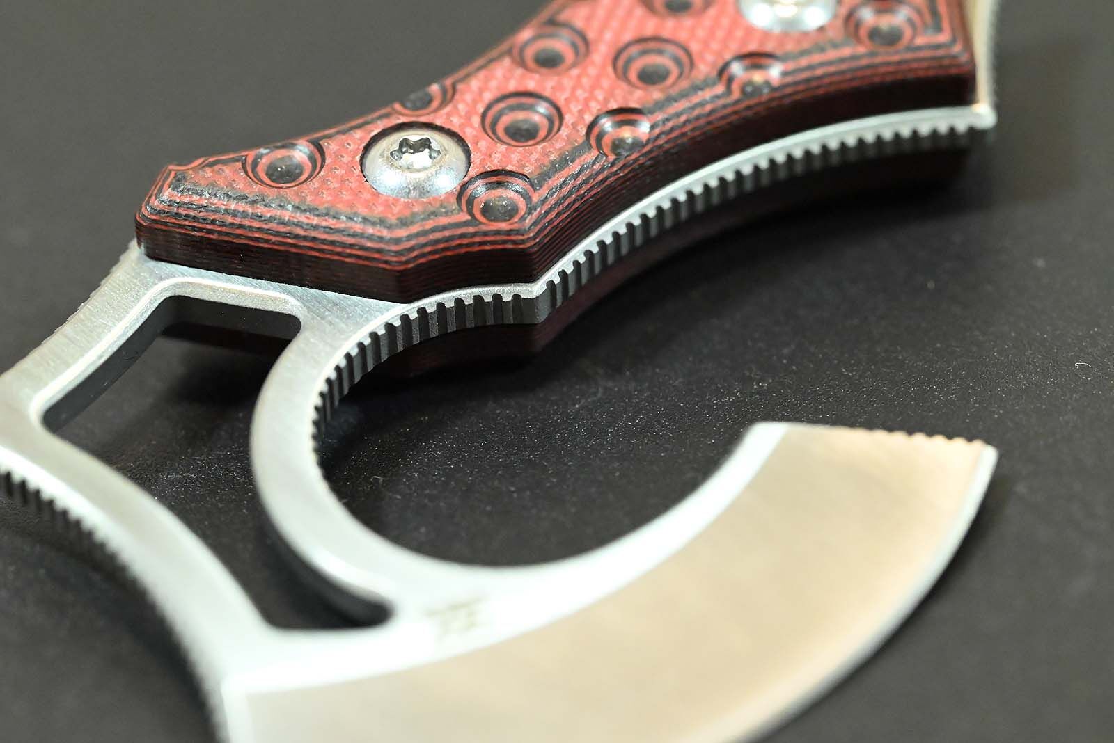 Midgards-Messer EDC NORI NANO V2 G10 red Mini Axe Böhler N690 - Image 6