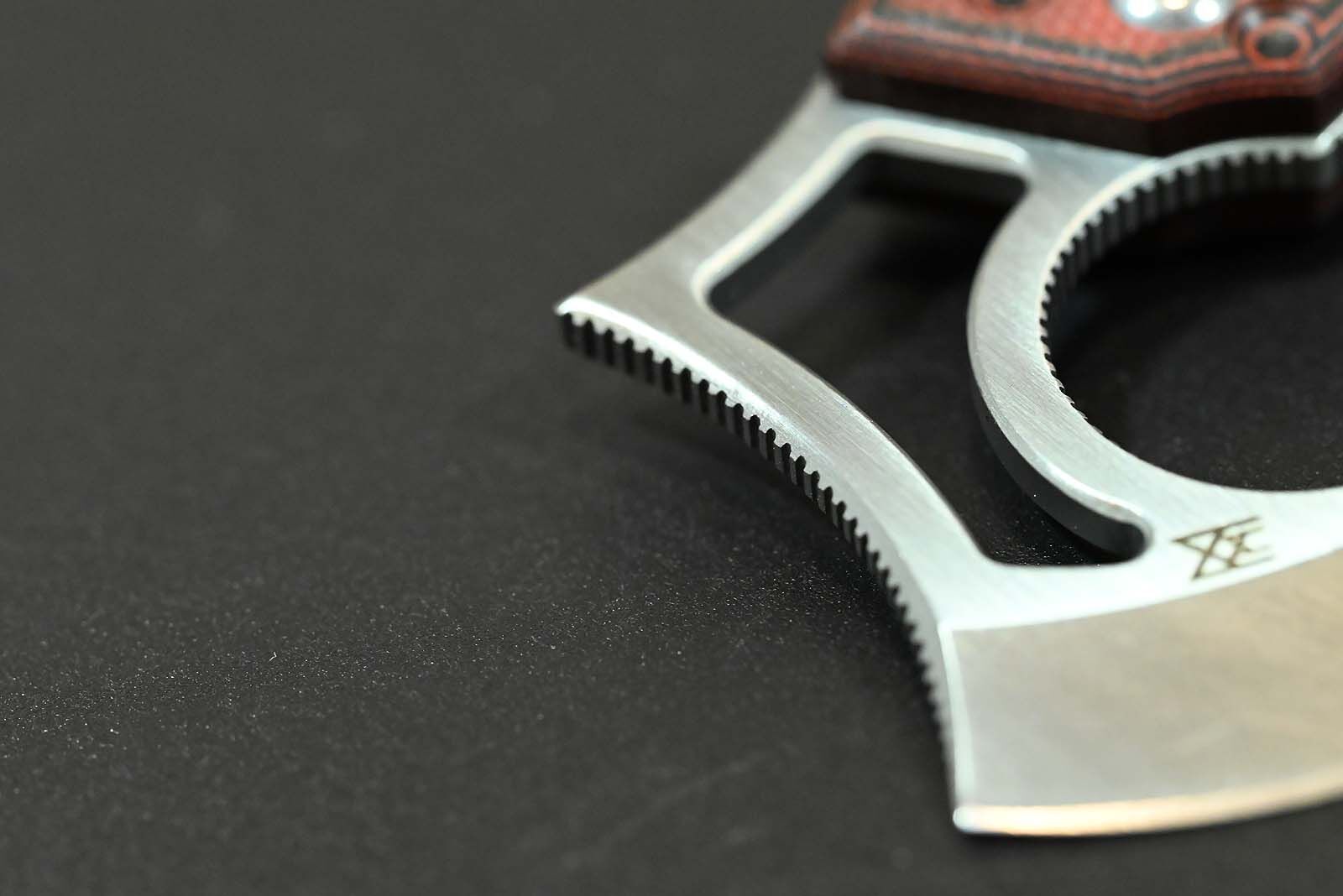 Midgards-Messer EDC NORI NANO V2 G10 red Mini Axe Böhler N690 - Image 7