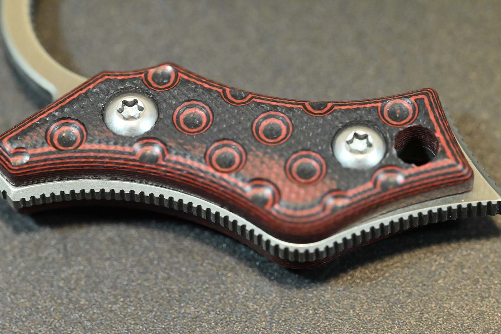 Midgards-Messer EDC NORI NANO V2 G10 red Mini Axe Böhler N690 - Image 9