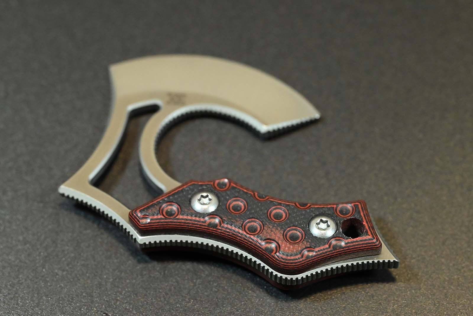 Midgards-Messer EDC NORI NANO V2 G10 red Mini Axe Böhler N690 - Image 11