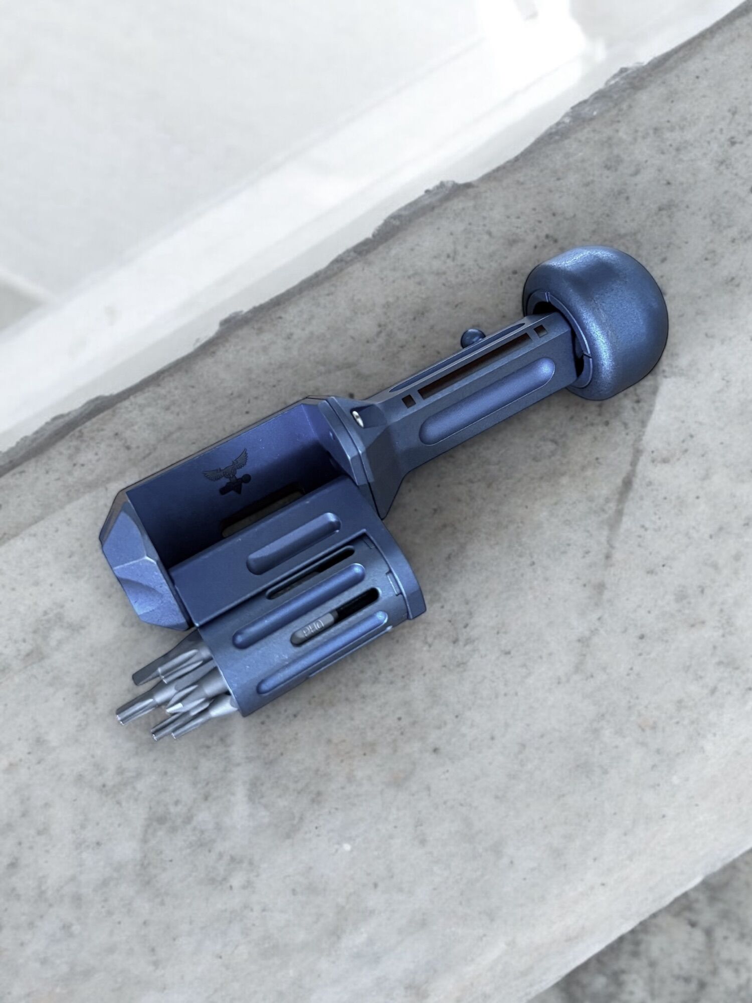 Straight Line | Revolve 2.0 | Blue anodized + stonewash Titan – Bild 5