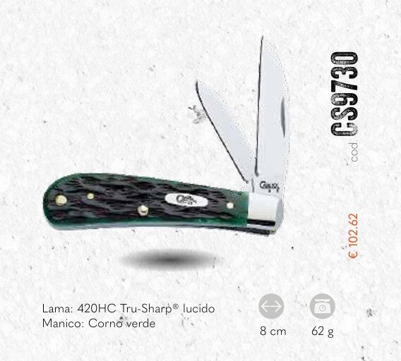 CASE KNIVES | Sway Back Jack Bermuda Green | Stag